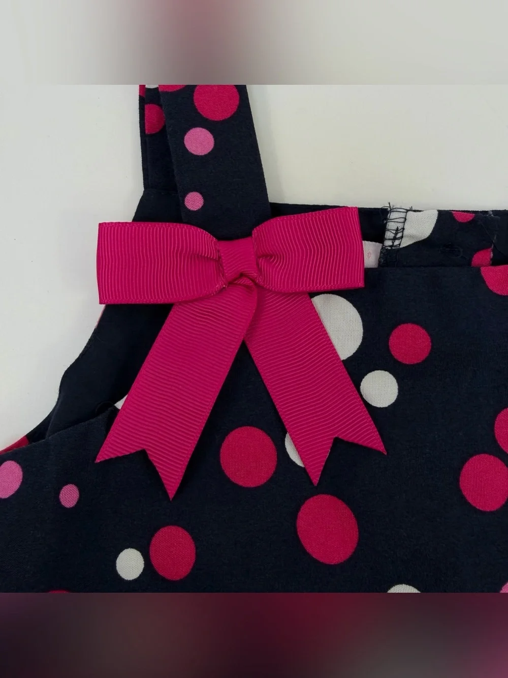 Toddler Girl 24M Polka Dot Party Dress Bundle Lot of 2 Navy Red EUC